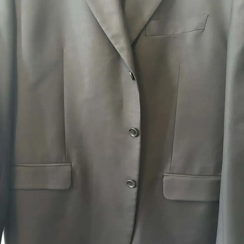 Gianni Manzoni Tendenza Black Blazer, 48, Angelico Super 140s Wool Made in Italy